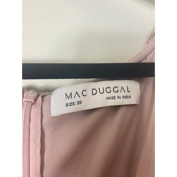 MAC DUGGAL DRESS 20 PINK MOTHER OF BRIDE FORMAL GOWN FALL WEDDING GUEST LONG - Picture 5 of 16